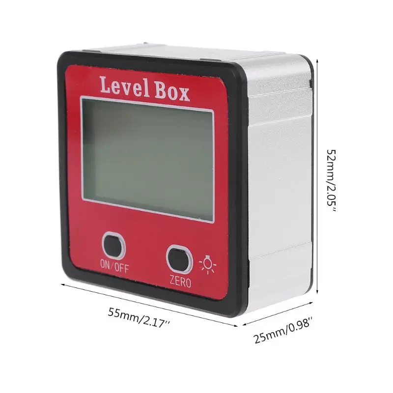 LCD Digital Inclinometer Spirit Level Protractor Gauge Meter Bevel Level Base