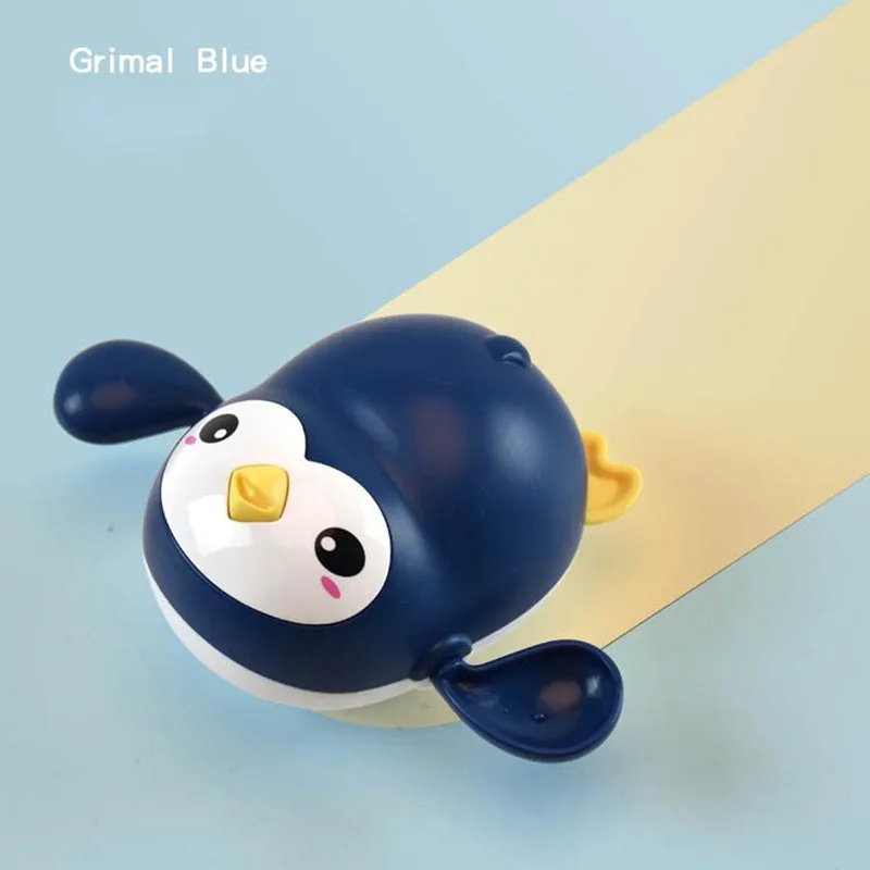 Baby Cartoon Whale Penguin Swimming Water Toys Kids Beach Bath Toys ABS Plastic Baby Classic Wound-up Chain Clockwork Toys 12