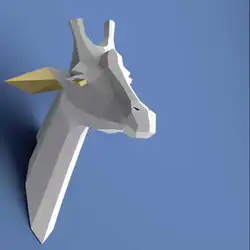 3D бумажная модель Жираф Precut бумага ремесло Домашний Декор Украшение стены Развивающие головоломки детские игрушки «сделай сам» подарок на