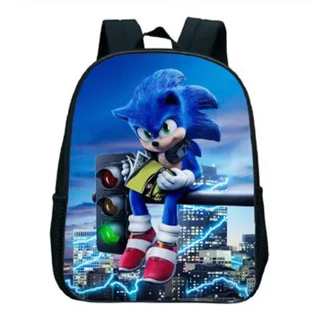 

Cute Kids Sonic Kindergarten Backpack Printed Children School Bags Cool Pattern Kids Bookbags Daily Rucksack Start School Gift