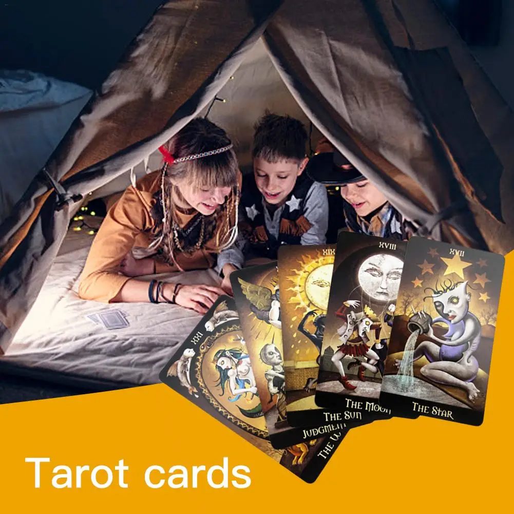 78 шт. Engels Bordspellen Deviant Maan Tarot Kaarten Orakel карты для Familie вечерние Kaarten Tafel Dek Spel развлечения# N