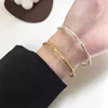 European and American Design Bamboo Bone Shape Adjustable Cuff Bracelets Womans Simple Bracelet For Korean Fashion Jewelry Girls 4