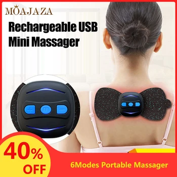 

Portable Massager 6Modes Electric Mini Body Massage Patch Neck Stickers Cervical Vertebra Physiotherapy Instrument USB Charge