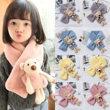 

Three-dimensional Bunny Scarf Comfortable Cute Bear Scarf Cute Children's Scarf Warm Scarf Solid Color Skin-friendly Scarf