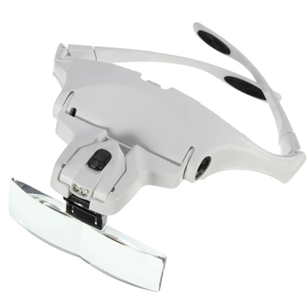

1.0X 1.5X 2.0X 2.5X 3.5X Magnifier Loupe Magnifying Glasses With 2 LED Lights Lamp for Dentist/tailor/embroidery worker