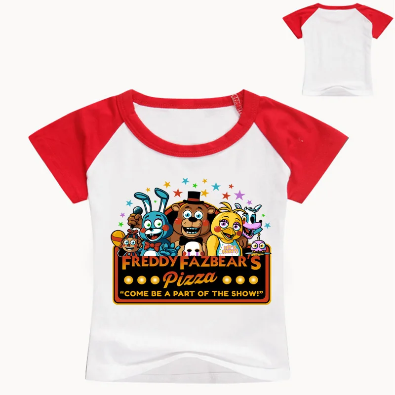 Детская одежда, футболка топы для девочек и мальчиков, футболки с принтом «Five Nights At Freddy», футболка одежда с короткими рукавами для маленьких мальчиков, футболка FNAF
