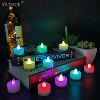 

24pcs Electronic Simulation LED Candle Lamp Battery Powered Led Tea Lights Led Candle Light Halloween Christmas Decoration