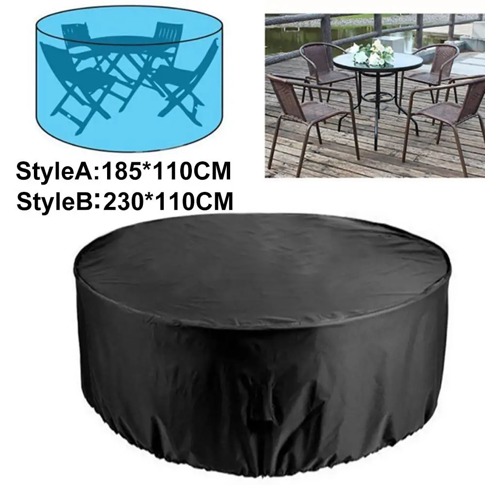 

Outdoor Garden Round Polyester Waterproof Rainproof Furniture Table Chair Cover