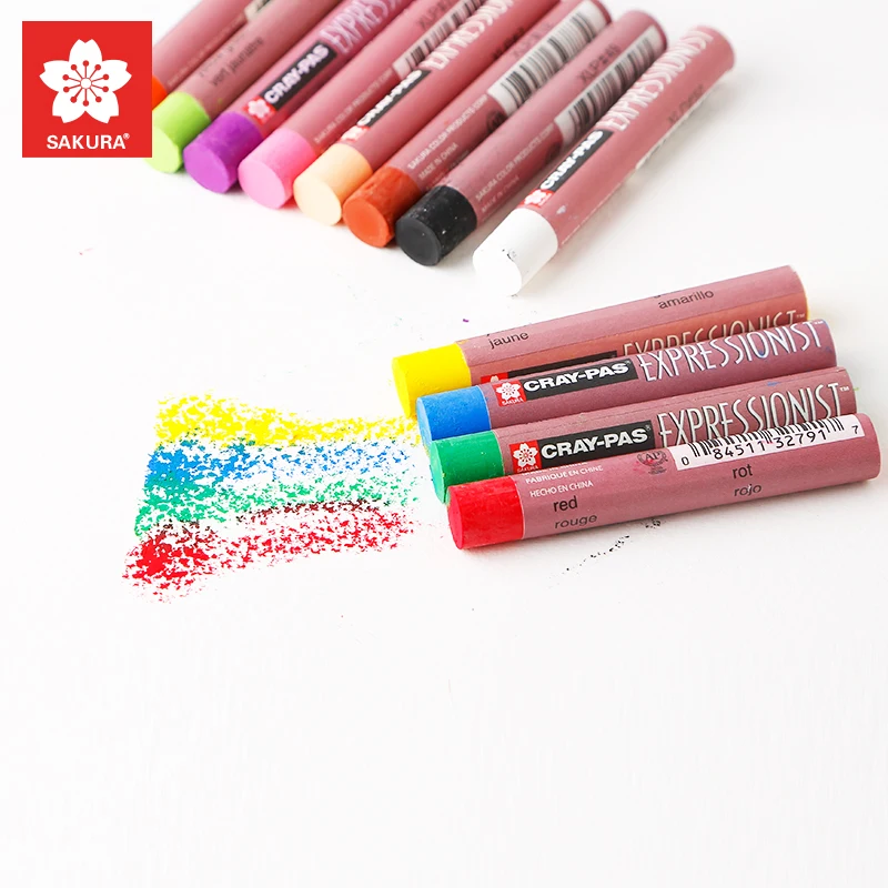1Set Sakura Cray-Pas Expressionist Oil Pastel XLP 12/16/25/36/50 Assorted Color Optional Children Graffiti Color Crayon Suit
