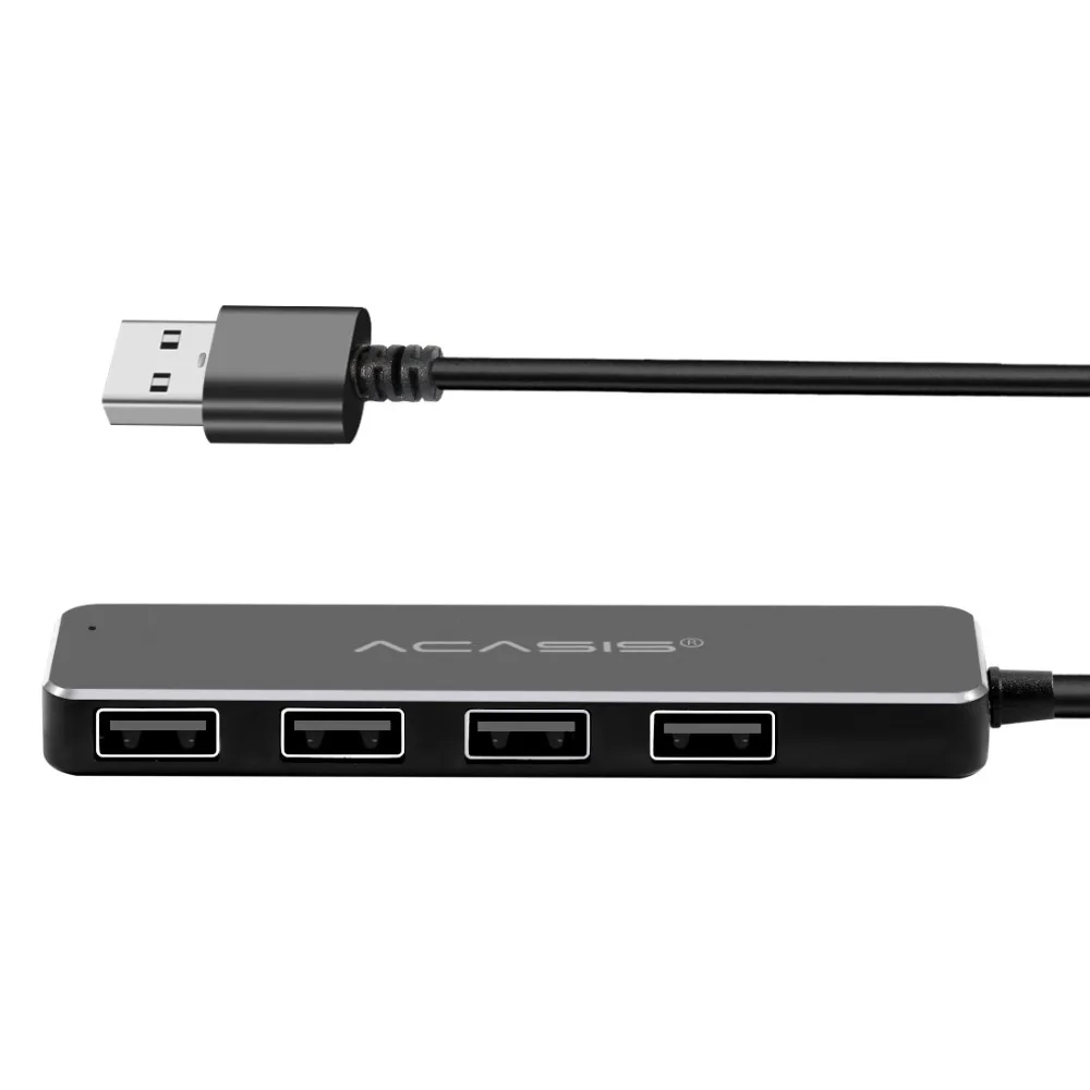 Acasis USB 2,0 3,0 Компактный портативный высокоскоростной концентратор Поддержка Multipe USB Decice концентратор для ПК ноутбука 4 порта адаптер расширения