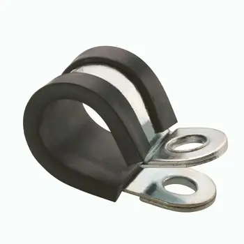 

304 Stainless Steel Rubber Lined P Clips Clamp Hose Cable 5mm -20mm
