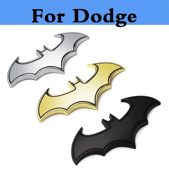 

3D Metal Bat Batman Badge Emblem Tail Stickers Decal Car Styling for Dodge Journey Magnum Nitro Stratus Viper car styling