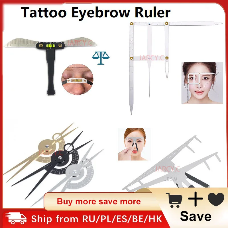 

Microblading Balance Positioning Equidistant Eyebrow Mapping Ruler Golden Ratio Ruler Measurement Tool Stainless Steel Brow Tool