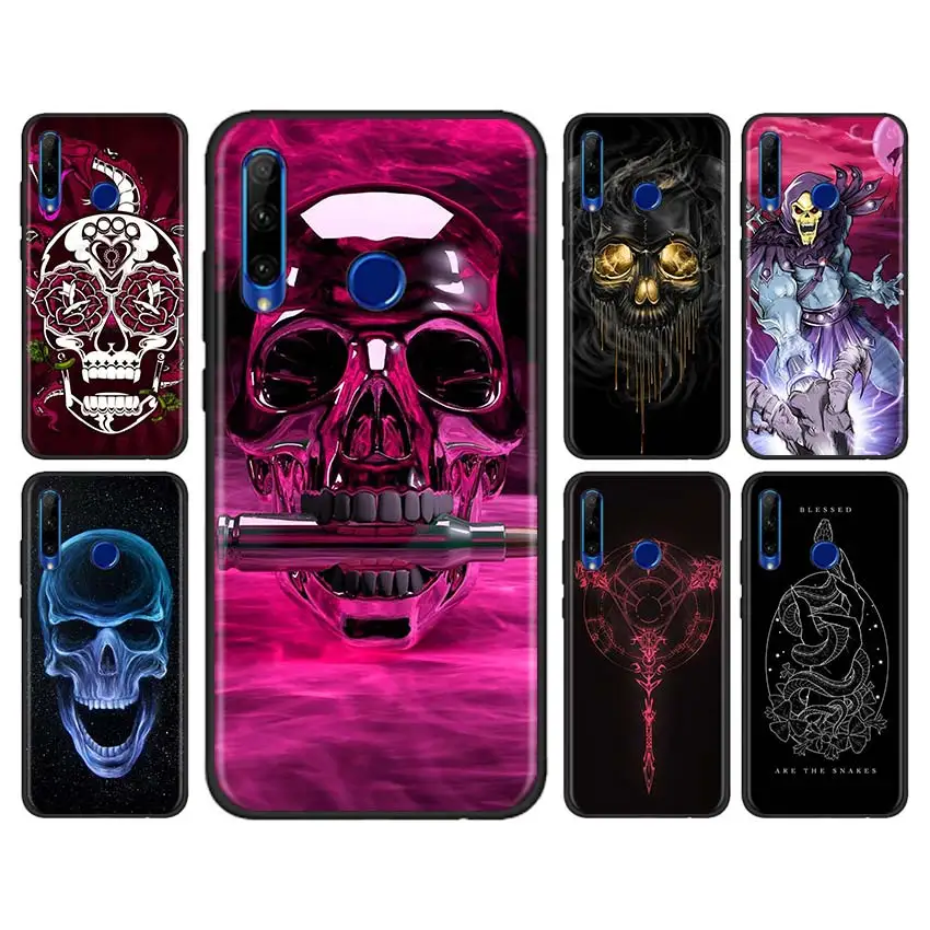 Satanic Змеиный Череп чехол для телефона Huawei Honor 9C 9A 9S 9X Lite 8A Prime 8X 8S Play X10 MAX 5G мягкий