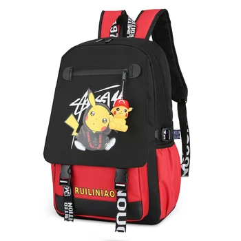 

Teen Girl Backpack for School Bags Boys Large Back Pack USB Nylon Printing Cute Cartoon Student Bagpack Teenage Big Capacity New