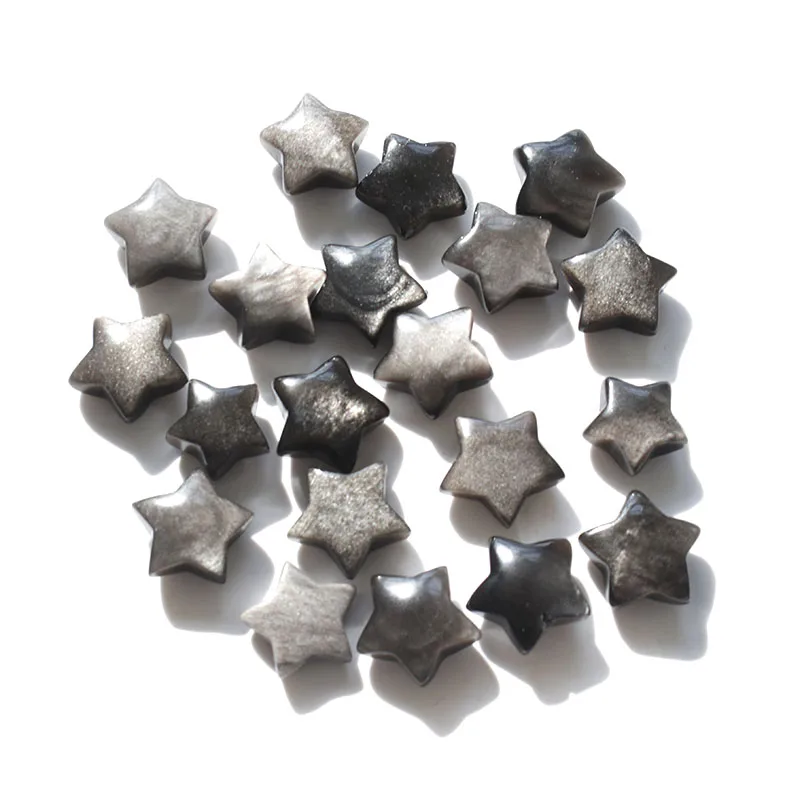 

Natural silver obsidian crystal mini star