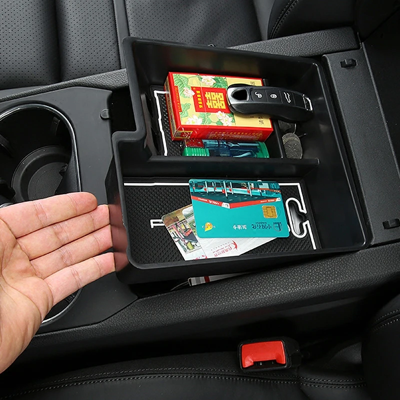 Armrest Storage Box For Porsche Macan Cayenne 2011-2021
