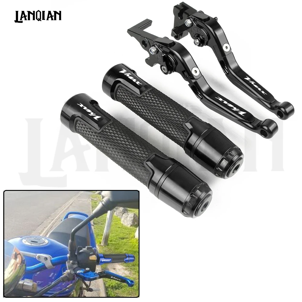 

For Yamaha VMAX V-MAX 1200 Motorcycle CNC Brake Clutch Lever & 7/8 22MM Handlebar Grips VMAX 1997-2004 2005 2006 Accessories