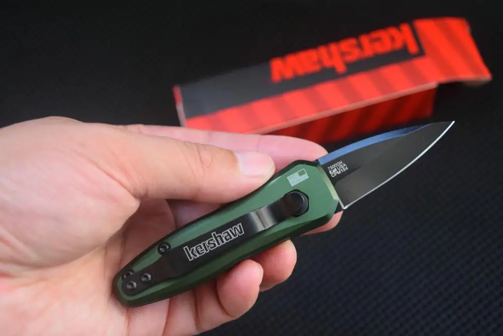 7500GN Trskt kersh LAUNCH4 7500BLK/GN карманный нож, выживания, охоты, кемпинга, спасательных тактических ножей, складной EDC инструмент, дропшиппинг - Цвет: 7500GN