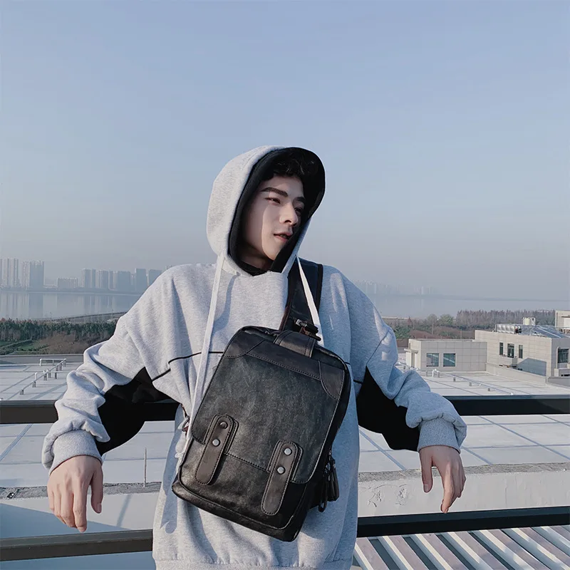 

Men's chest bag waist bag high quality casual Korean version of the trend shoulder bag 2019 new JIULIN