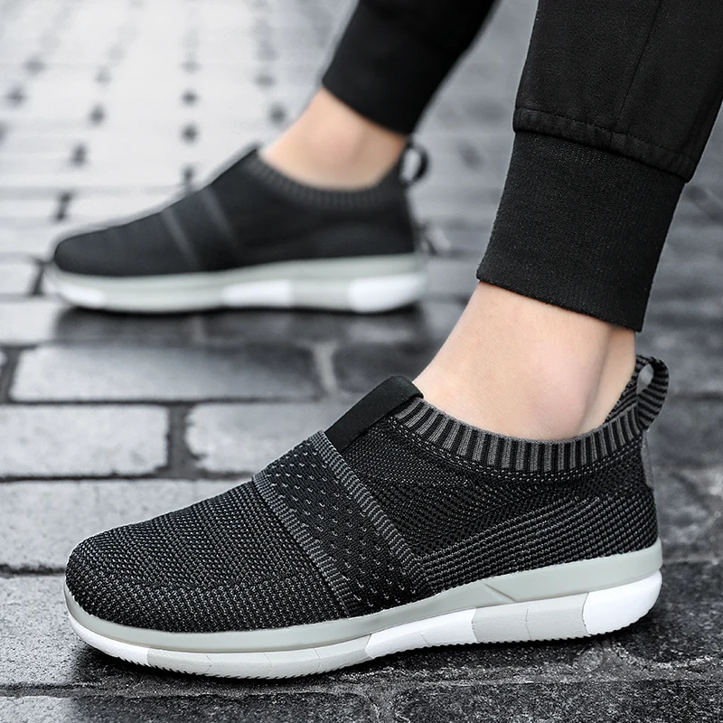 

Men Sneakers Lightweight Casual Shoes Men Slip On Walking Socks Mesh Flat Homme Big Size Tenis Masculino Couple zapatos hombre