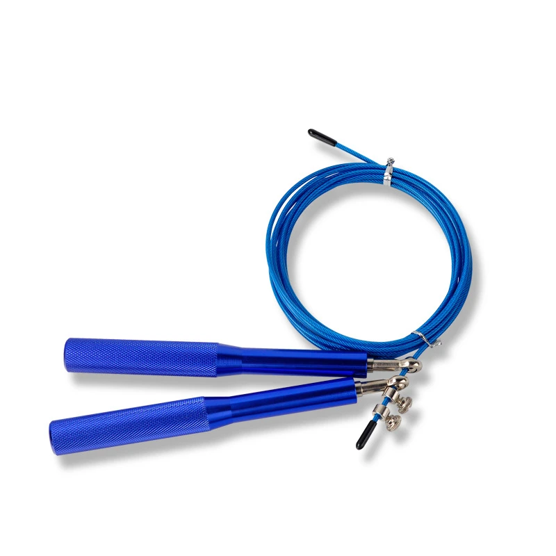 

Jump Skipping Rope with Tangle-Free Wire High Speed Bearing Fast Adjustable Steel Aluminum Alloy Anti-Skid Handle for Men Women