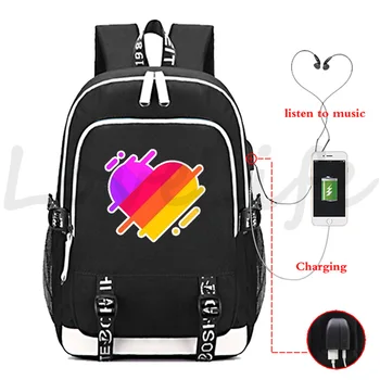 

Likee Backpack LIKEE Video App USB Charging Laptop Backpack Teenage Backpack Russian Style Zipper School Bags Student Book Bag