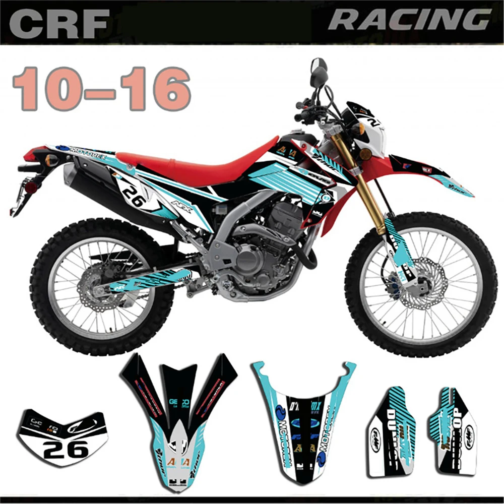 Графика фоны наклейки комплект для Honda CRF250L 2010 2011 2012 2013 CRF 250L 10-16 - Цвет: as shown