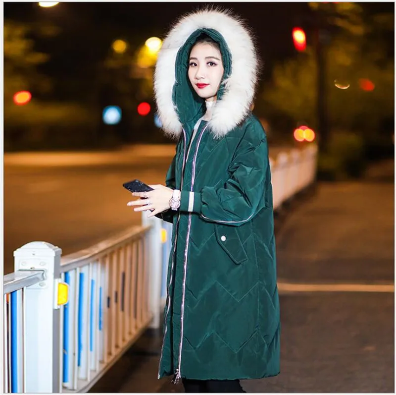 Большие размеры 3XL женские зимние куртки с капюшоном с хлопковой подкладкой женские пальто зимние длинные женские парки теплая утепленная