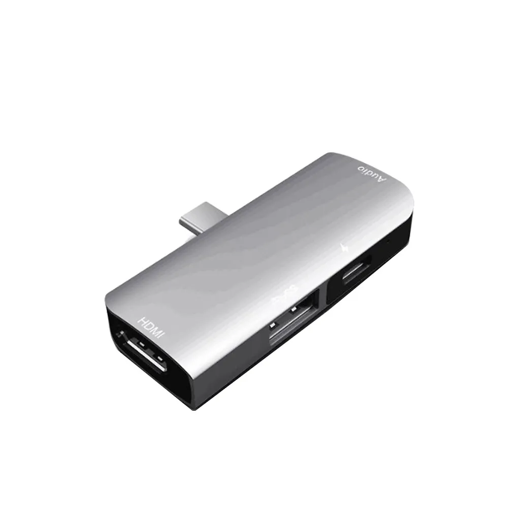 4 в 1 Тип c к HDMI Pd док-станция Pd Быстрая зарядка 4 к HDMI аудио Lnterface с адаптером питания usb-хаб высокоскоростной для ПК