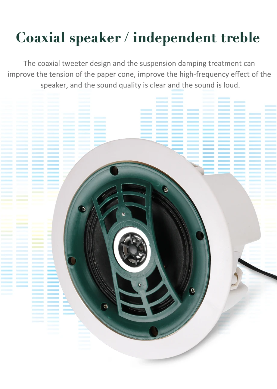 4.5" Portable bluetooth speaker 10w in ceiling speaker 8ohm audio stereo in wall mount loudspeaker for home surround system