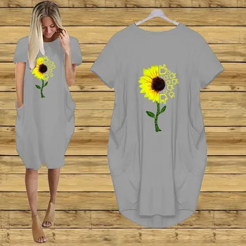 

2020 Maternity Dress New Short Sleeve Printing Pregnant Woman Dress Soft Comfortable Cotton Spot Leisure Loose Pregnancy Dress