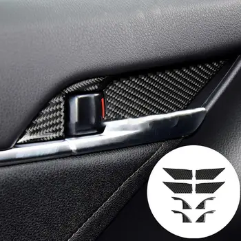 

For Toyota Camry Carbon Fiber Inner Car Door Handle Bowl Cover 2018-2019 1pcs Cover Frame Trim Car Accessories