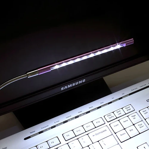 WENHSIN металлический материал USB светодиодный светильник 10 светодиодный s гибкие лампы для чтения книг для ноутбука ПК компьютера 6 цветов