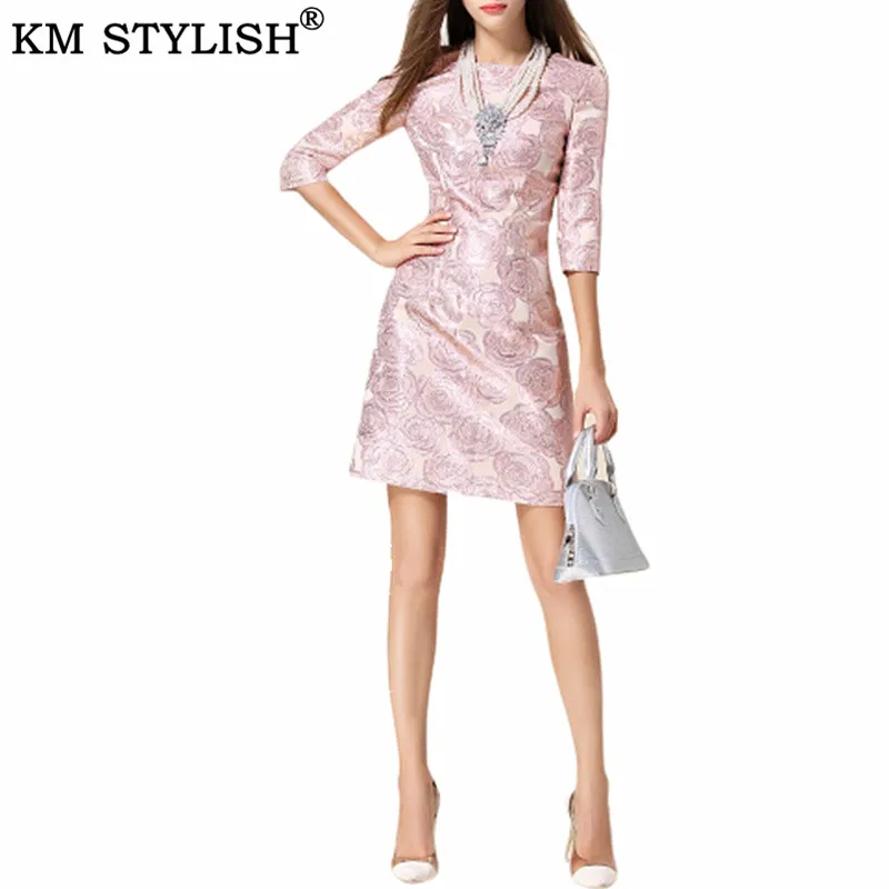 

[Limited] Autumn and Winter Vintage Rose Jacquard Embroidery Luxury Gentlewomen Dress Formal Basic Vest one-piece Dress