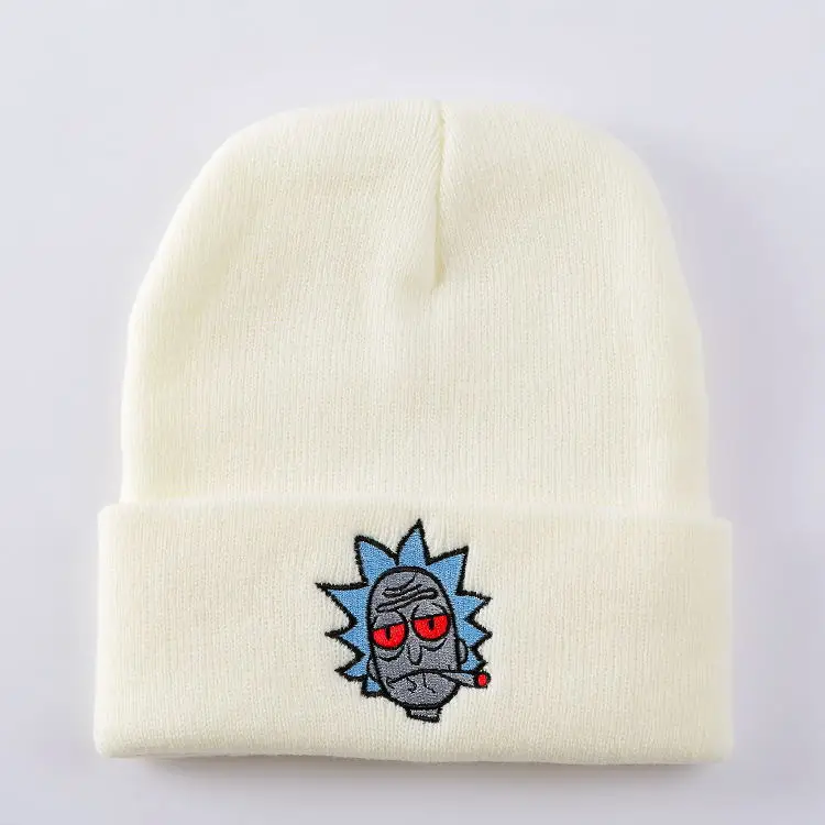 Rick Beanies Рик и шапка Морти эластичный бренд вышивка теплые зимние унисекс вязанные шапочки Skullies US анимация горнолыжные шапки