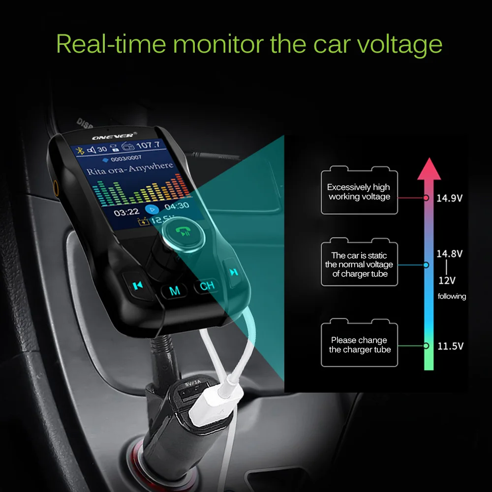 FM передатчик Bluetooth автомобильный комплект беспроводной радиоадаптер модулятор