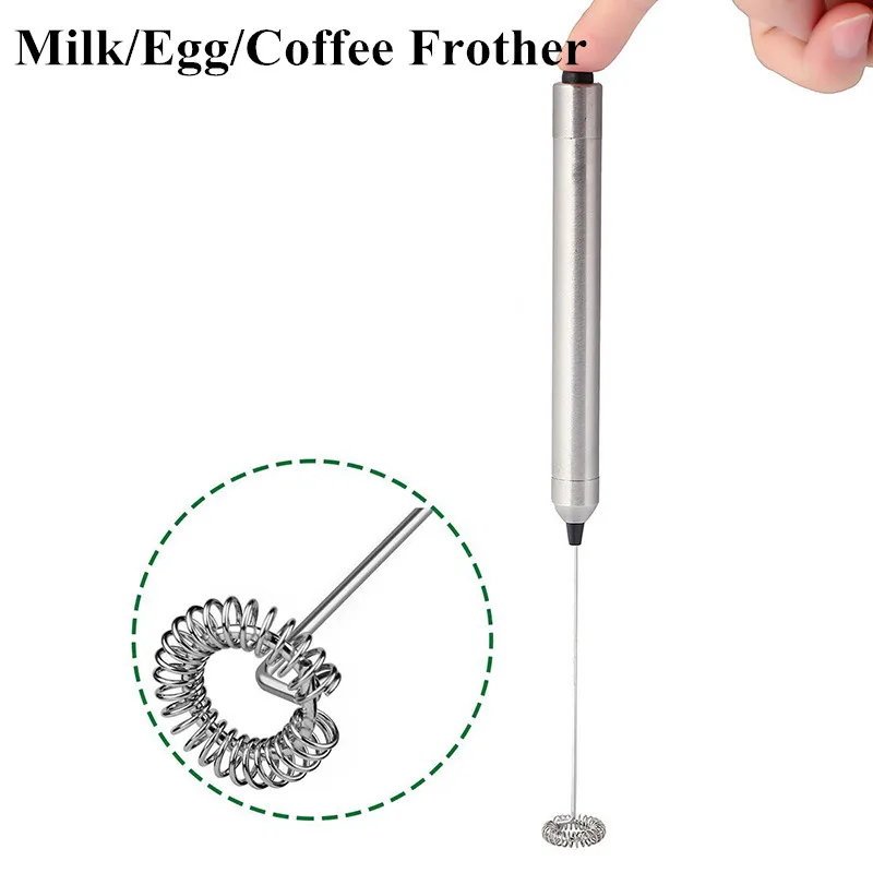 

Milk Frother Stainless Steel Electric Handheld Egg Mixer Blender Foamer Maker For Coffee Hot Chocolate utensilios de cocina