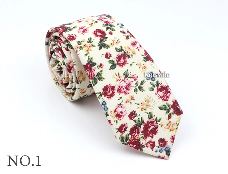 Neue Baumwolle Blumen Krawatte Für Männer Frauen 6CM Dünne Dünne Krawatte Für Hochzeit Party Kleid Zubehör Casual Druck blume Krawatten – Detail 4