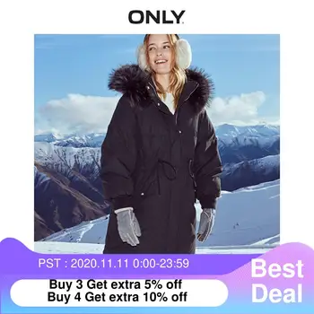 

ONLY Autumn Winter Long Cinched Waist Down Jacket | 119312523