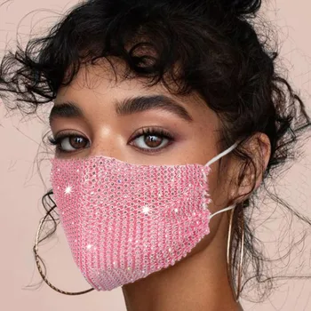 

8pc Mask Sequined Mask With Brick Windproof Anti-dust Mouth Mask Anti-pollution Breathable Washable Mund Nasen Schutz