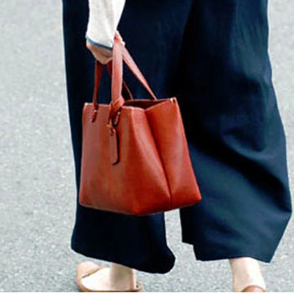 DIY leather craft women handbag 500gsm kraft paper die cutting sewing pattern stitch hole english version template 30x25x14cm