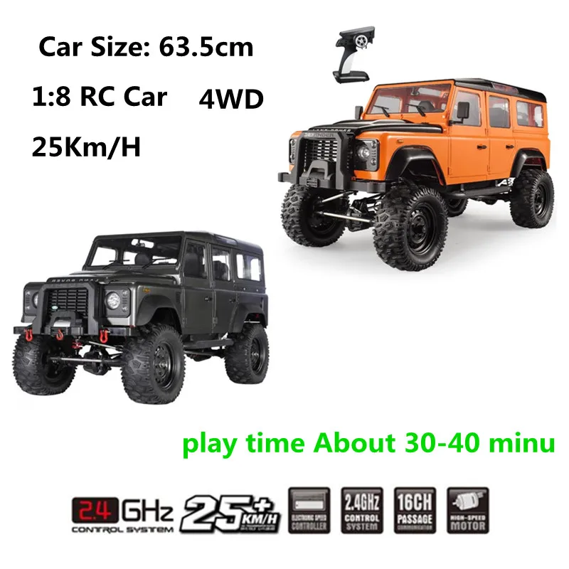Grande Rc Car 4Wd 1:8 63Cm 4Wd Radio Remote Control Car Rc Buggy Climbing Metal Beam Truck Per Bambini Adulti