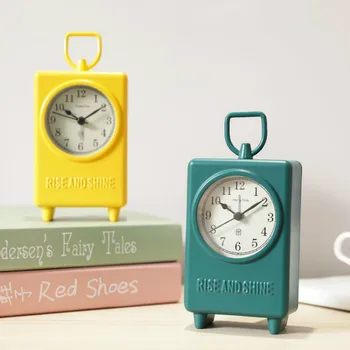 

Creativity Mini Digital Alarm Clock Lazy Wake Sleep Silent Cute Child Bedside Alarm Clock Simple Reveil Matin Home Decor MM60NZ