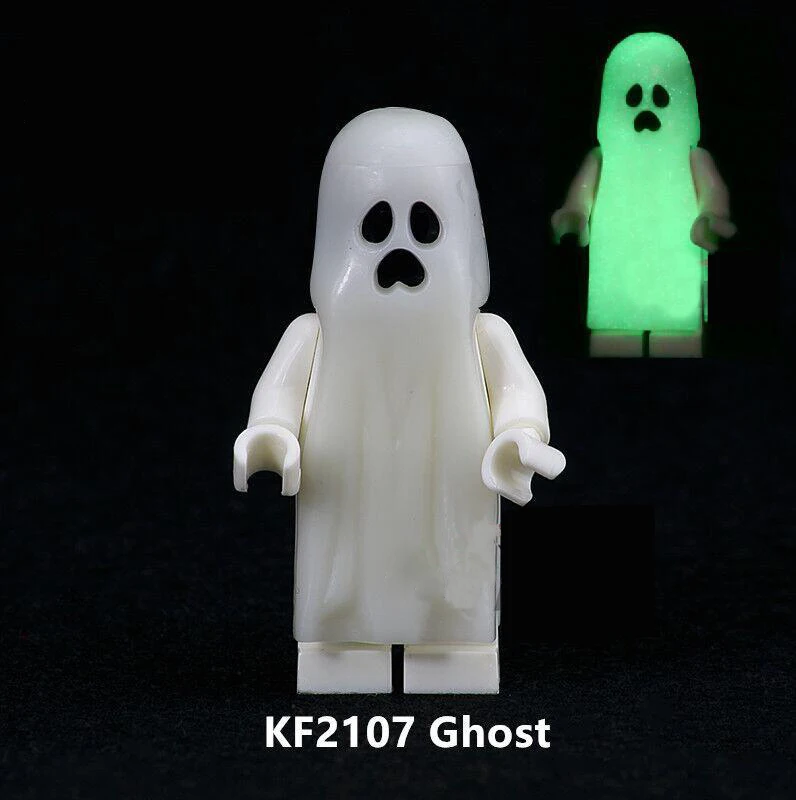KF2107 соответствует Legoing Horror series Ghost со светящимися функциями собранная коллекция