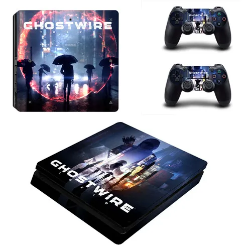 3713 GhostWire виниловая наклейка, защитная PS4, тонкая наклейка для sony Playstation 4, консоль и контроллер PS4, тонкая наклейка на кожу - Цвет: 3713