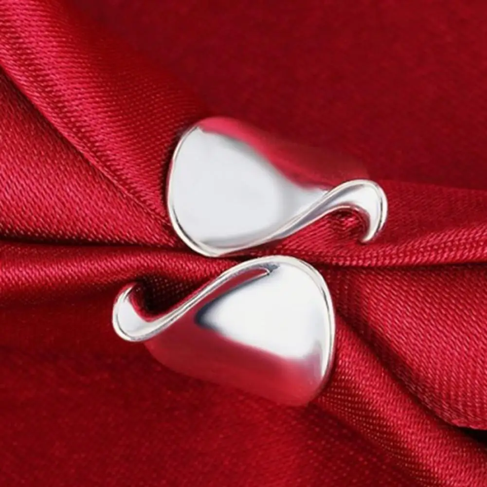 Fashion Silver Plated Letter printed S Shape Opening Finger Ring for Women Adjustable rings party Jewelry Gift 2019 | Украшения и