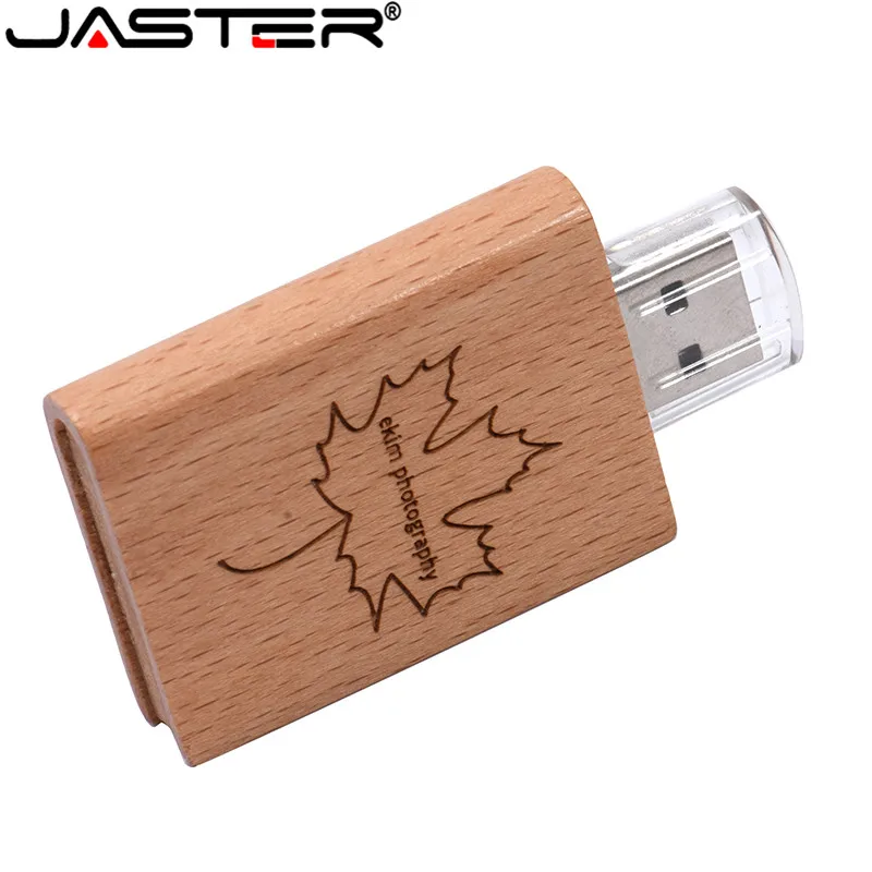 JASTER Пользовательский логотип натуральная деревянная книга 8 ГБ 16 ГБ usb флэш-накопитель 32 Гб 64 Гб флешка