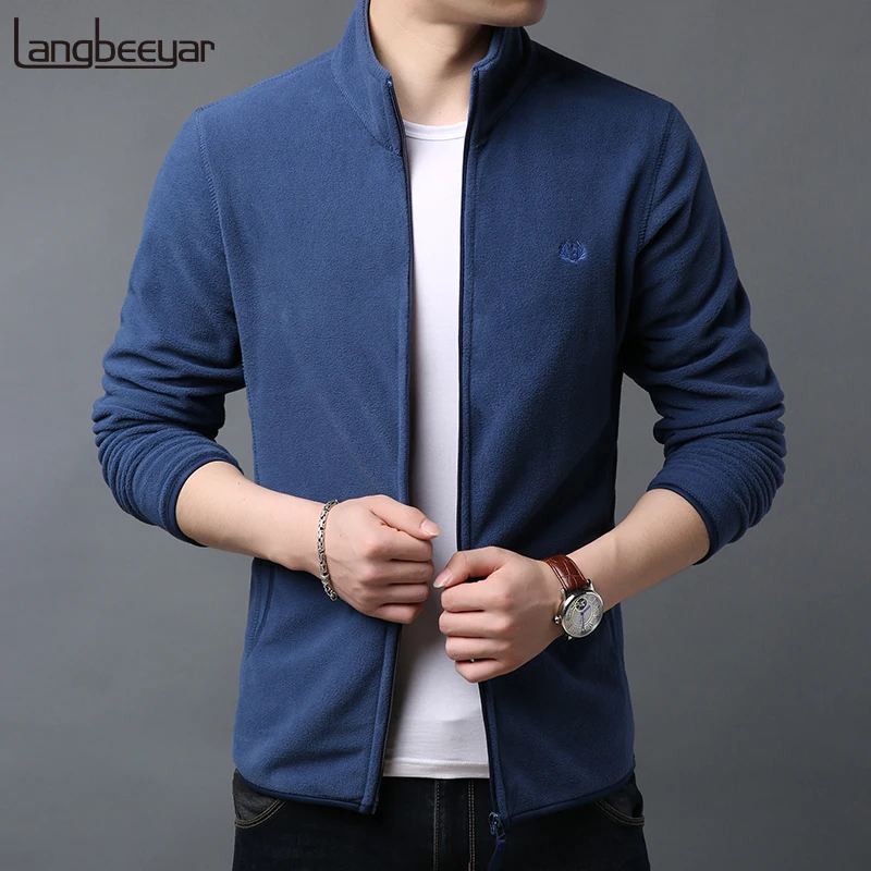 

New Fashion Wind Breaker Jackets Mens Warm Cardigan High Street Trend Overcoat Autumn College Style Casual Coat Men Clothing