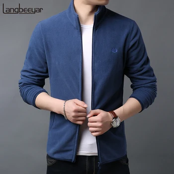 

New Fashion Wind Breaker Jackets Mens Warm Cardigan High Street Trend Overcoat Autumn College Style Casual Coat Men Clothing